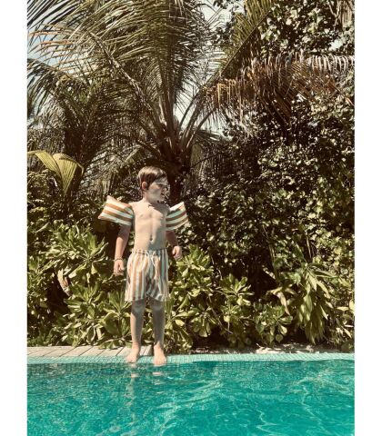 Swim Essentials Yellow Striped Şişme Yüzme Kolluğu 2-6 Yaş