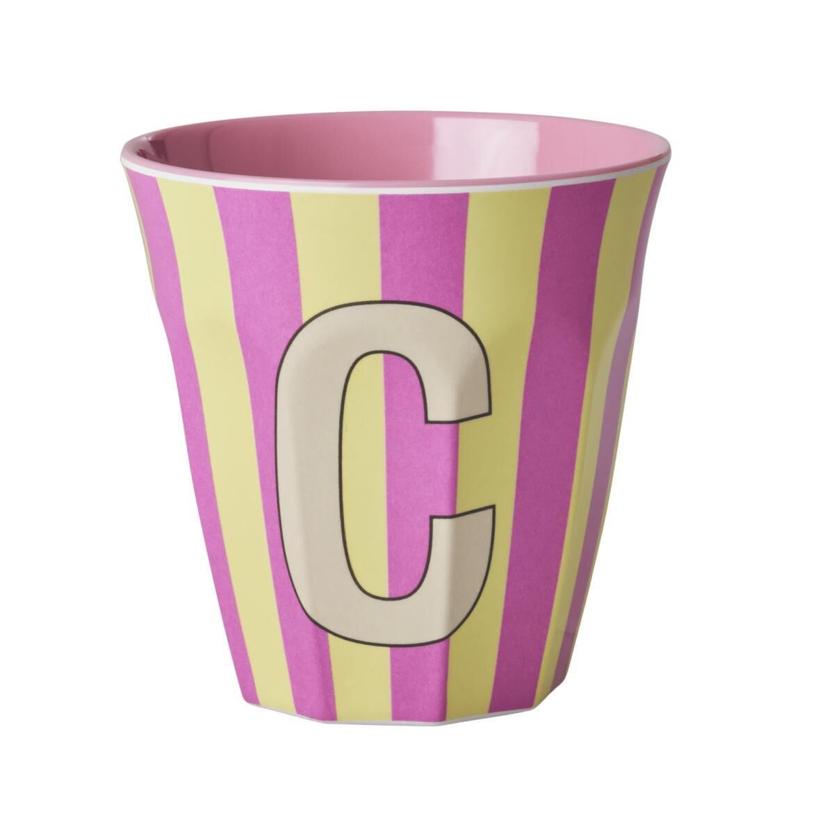 Rice - Melamin Çizgili Bardak - Pembe C