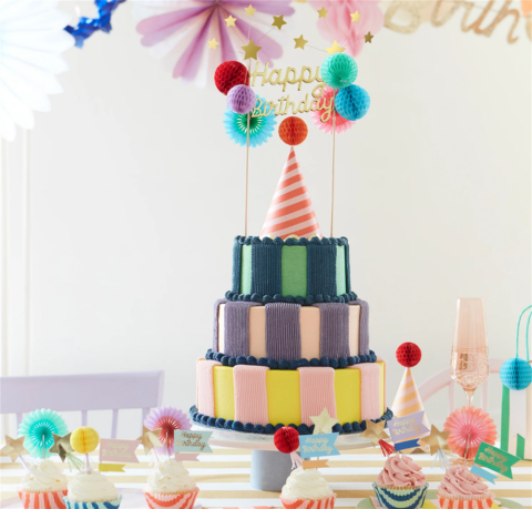 Meri Meri - Happy Birthday Cake Topper - Happy Birthday Pasta Süsü