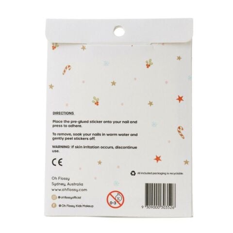Oh Flossy Çocuk Tırnak Sticker Seti / Christmas