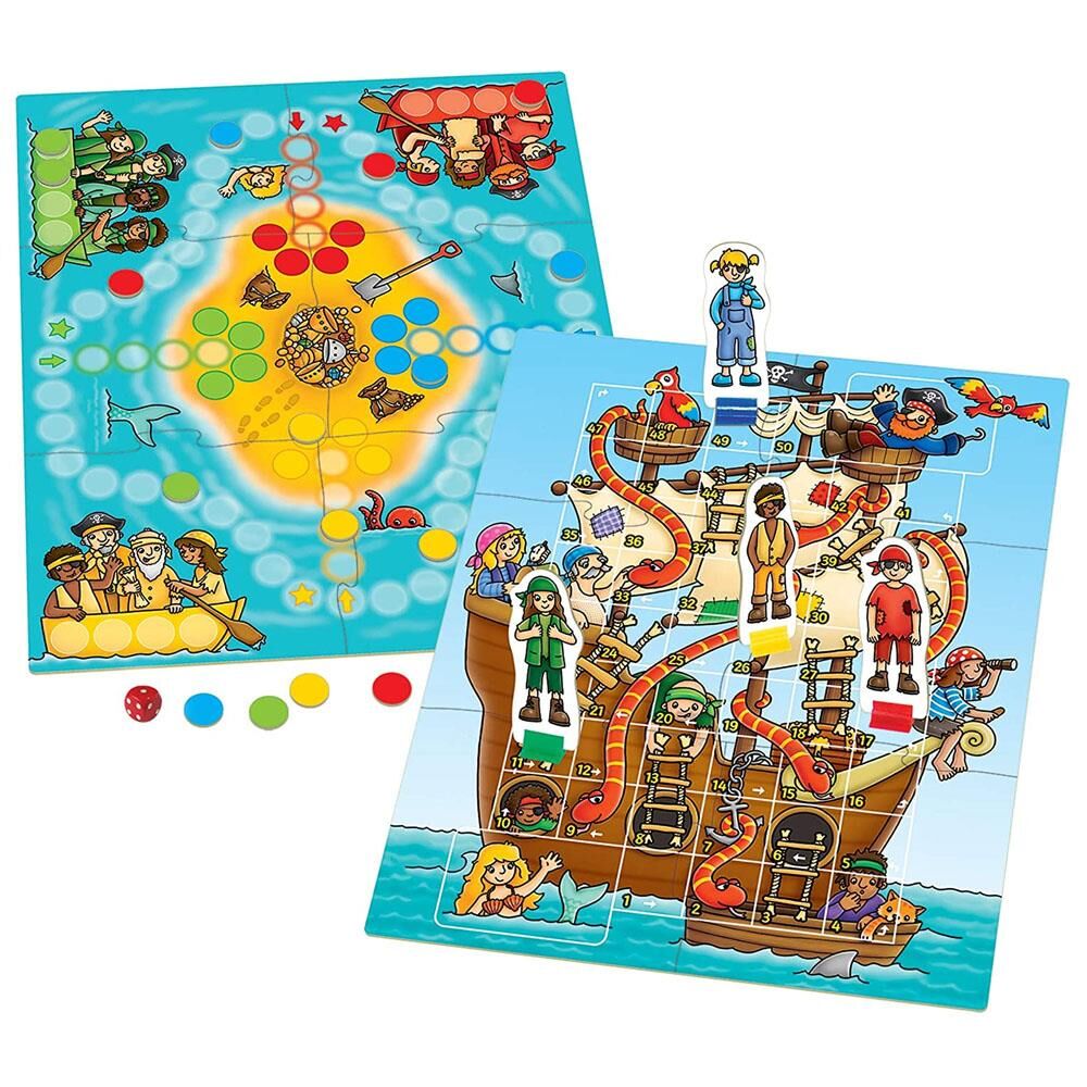 Orchard Toys Pirate Snakes And Ladders & Ludo 5+Yaş Eğitici Oyun