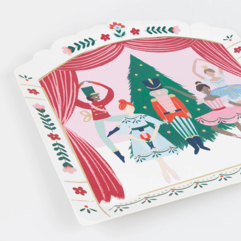 Meri Meri - Nutcracker Tabaklar - 8 Adet