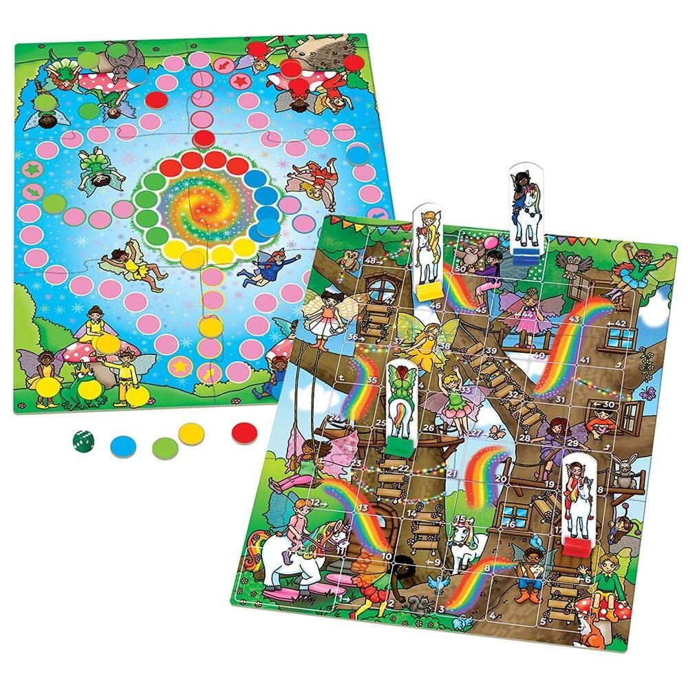 Orchard Toys Fairy Snakes and Ladders & Ludo - 5+Yaş Eğitici Oyun
