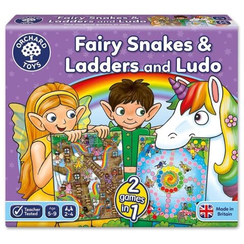 Orchard Toys Fairy Snakes and Ladders & Ludo - 5+Yaş Eğitici Oyun