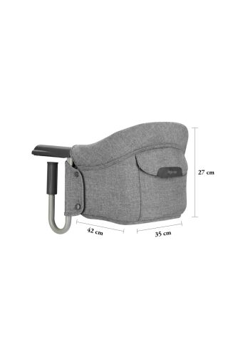 Inglesina Fast Masaya Takılan Taşınabilir Mama Sandalyesi - Stone Gray